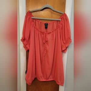 Torrid Pink Short Sleeve Blouse - Size 3